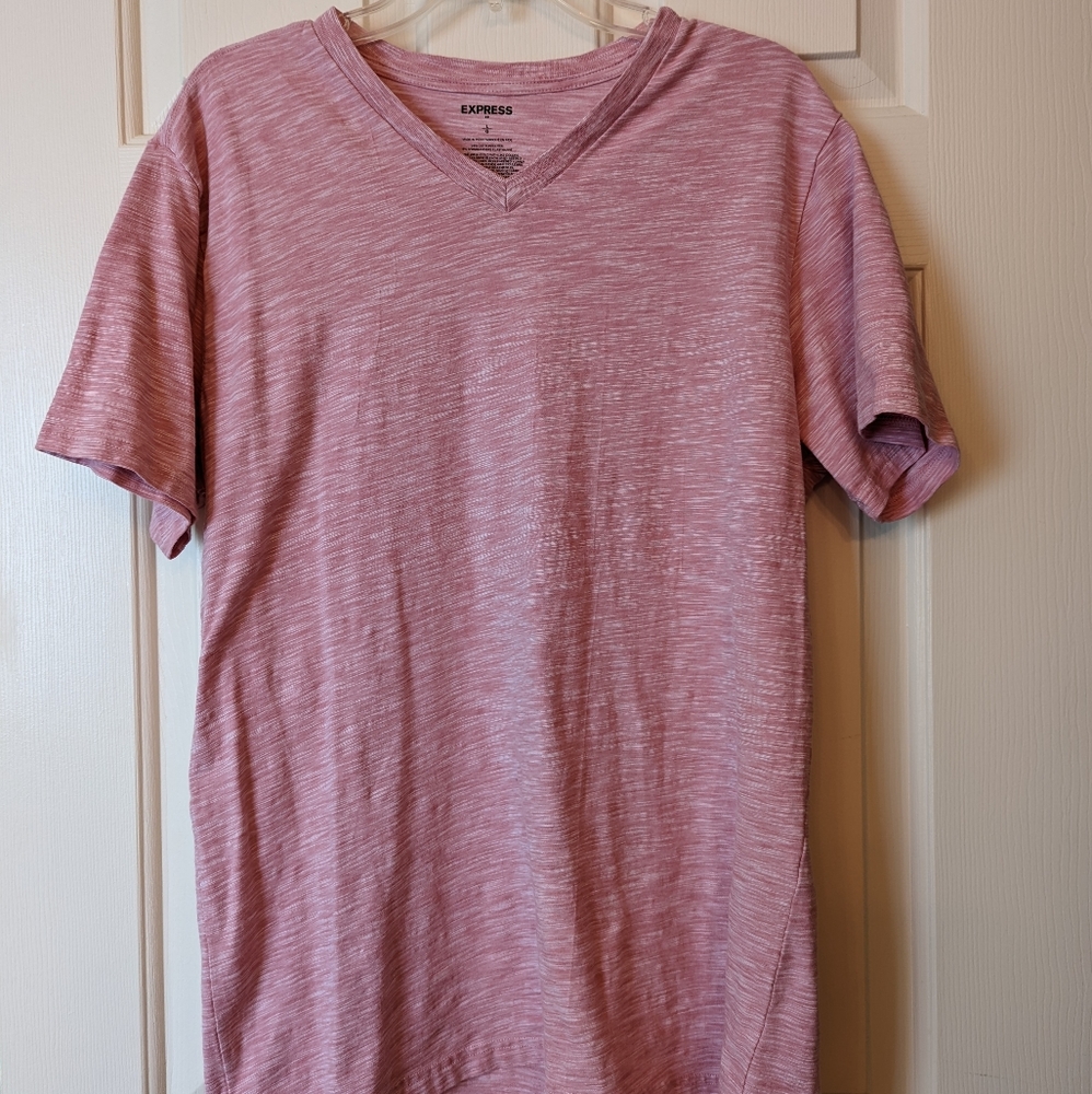 Express heathered pink v-neck